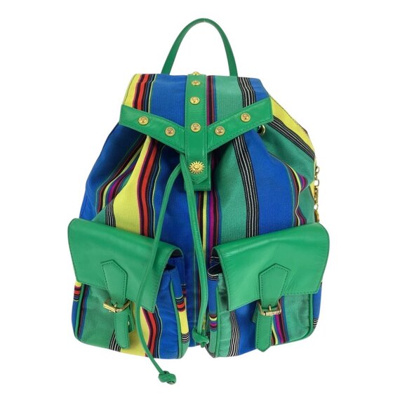 VERSACE Vintage Green Backpack - Picture 1 of 10